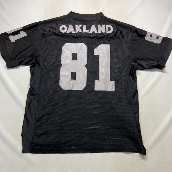 VTG 90's BX Sports Oakland Raiders #81 Football Jersey Men's XL Black - Picture 3 of 14